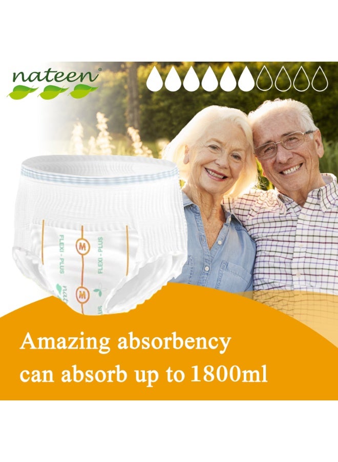 Nateen Flexi Soft Adult Diapers Pants,Incontinence Pull Up,Medium,Waist Size 90-130cm,10 Count Adult Pull Ups,Superior Comfort,Excellent Combination of Protection. - Image 3